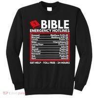 Bible Emergency Numbers Funny Christian Bible Jesus Sweatshirt thumb 0