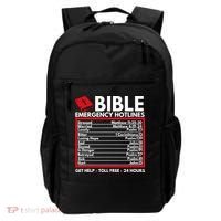 Bible Emergency Numbers Funny Christian Bible Jesus Backpack thumb 0