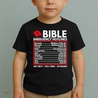 Bible Emergency Numbers Funny Christian Bible Jesus Toddler T-Shirt thumb 2