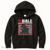 Bible Emergency Numbers Funny Christian Bible Jesus Kids Hoodie thumb 0