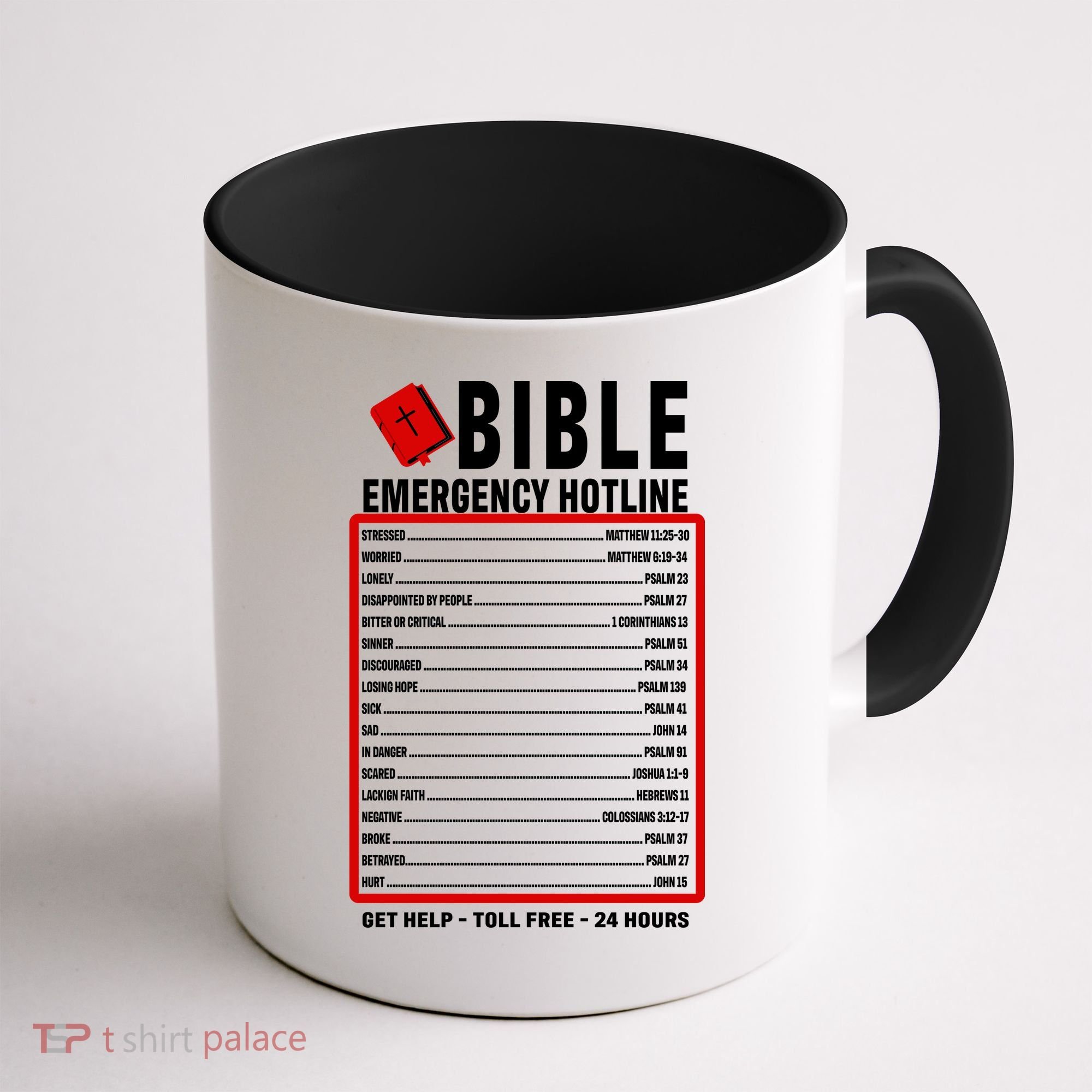 Bible Emergency Numbers Funny Christian Bible & Jesus Quotes Coffee Mug