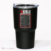 Bible Emergency Numbers Funny Christian Bible & Jesus Quotes Tumbler thumb 0