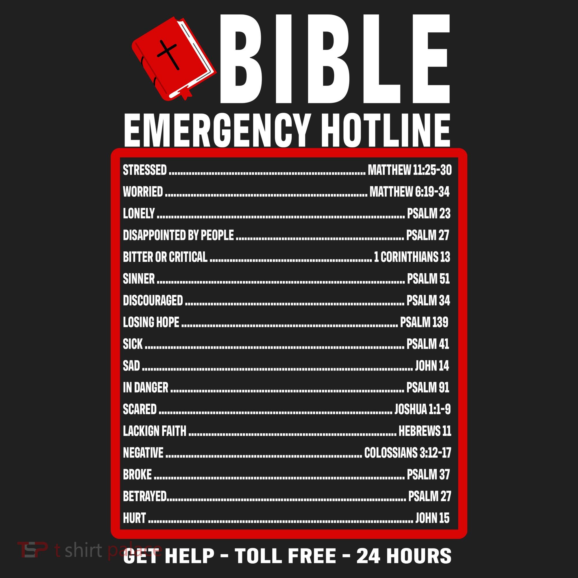 Bible Emergency Numbers Funny Christian Bible & Jesus Quotes Tumbler