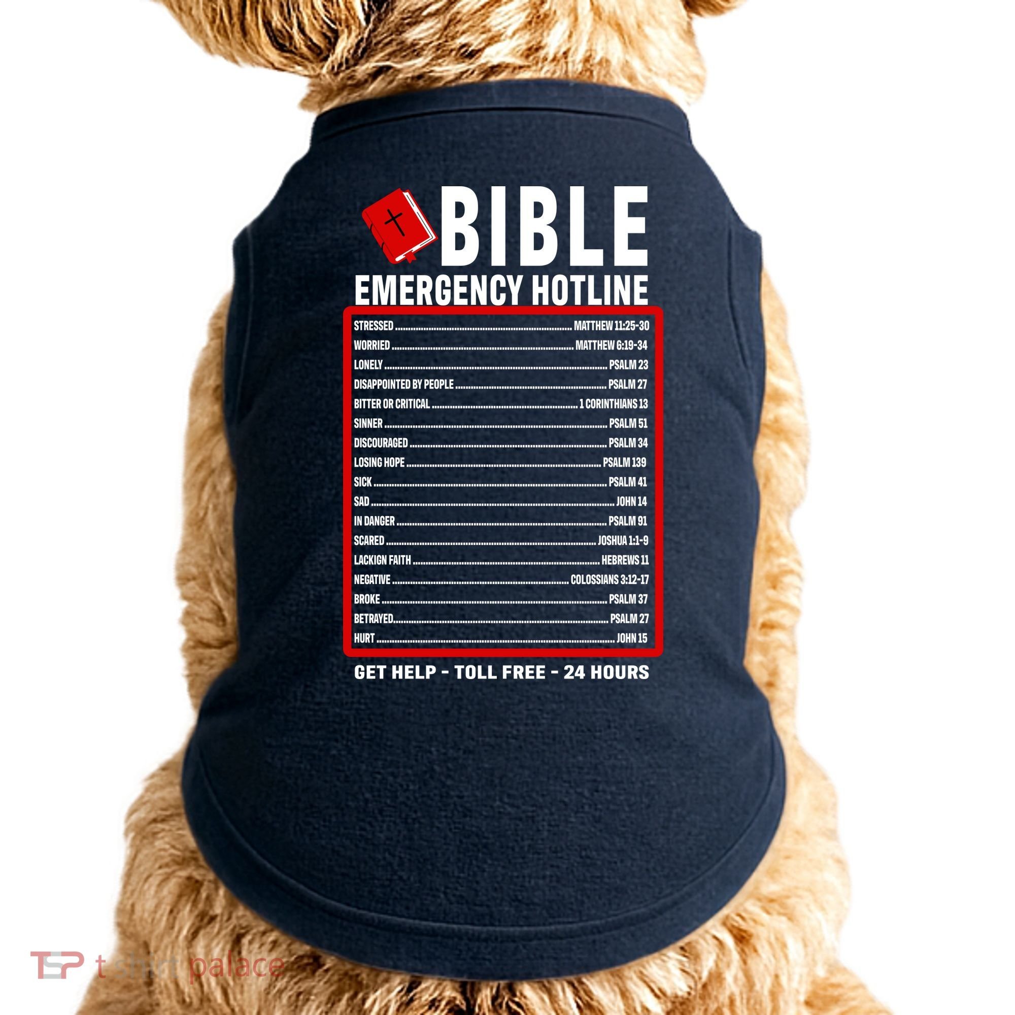 Bible Emergency Numbers Funny Christian Bible & Jesus Quotes Doggie Tank