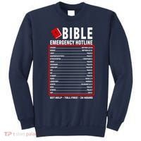 Bible Emergency Numbers Funny Christian Bible & Jesus Quotes Sweatshirt thumb 0