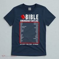 Bible Emergency Numbers Funny Christian Bible & Jesus Quotes T-Shirt thumb 5