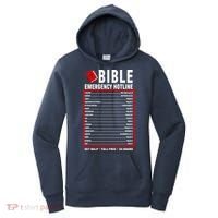 Bible Emergency Numbers Funny Christian Bible & Jesus Quotes Women's Hoodie thumb 0