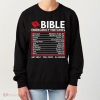 Bible Emergency Numbers Funny Christian Bible & Jesus Women's Sweatshirt thumb 0