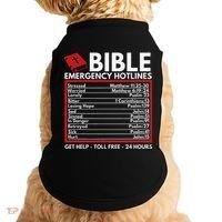 Bible Emergency Numbers Funny Christian Bible & Jesus Doggie Tank thumb 0