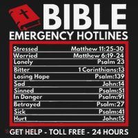 Bible Emergency Numbers Funny Christian Bible & Jesus Long Sleeve Shirt thumb 2