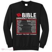 Bible Emergency Numbers Funny Christian Bible & Jesus Sweatshirt thumb 0