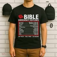 Bible Emergency Numbers Funny Christian Bible & Jesus T-Shirt thumb 6