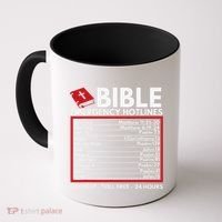Bible Emergency Numbers Funny Christian Bible & Jesus Coffee Mug thumb 0