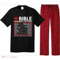 Bible Emergency Numbers Funny Christian Bible & Jesus Pajama Set thumb 0