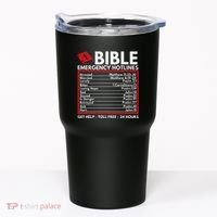 Bible Emergency Numbers Funny Christian Bible & Jesus Tumbler thumb 0