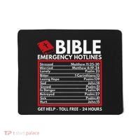 Bible Emergency Numbers Funny Christian Bible & Jesus Mousepad thumb 0