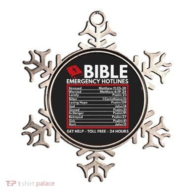 Bible Emergency Numbers Funny Christian Bible & Jesus Ornament