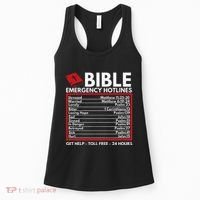 Bible Emergency Numbers Funny Christian Bible & Jesus Women's Tank Top thumb 0