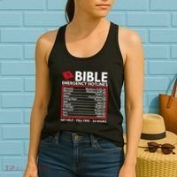 Bible Emergency Numbers Funny Christian Bible & Jesus Women's Tank Top thumb 2