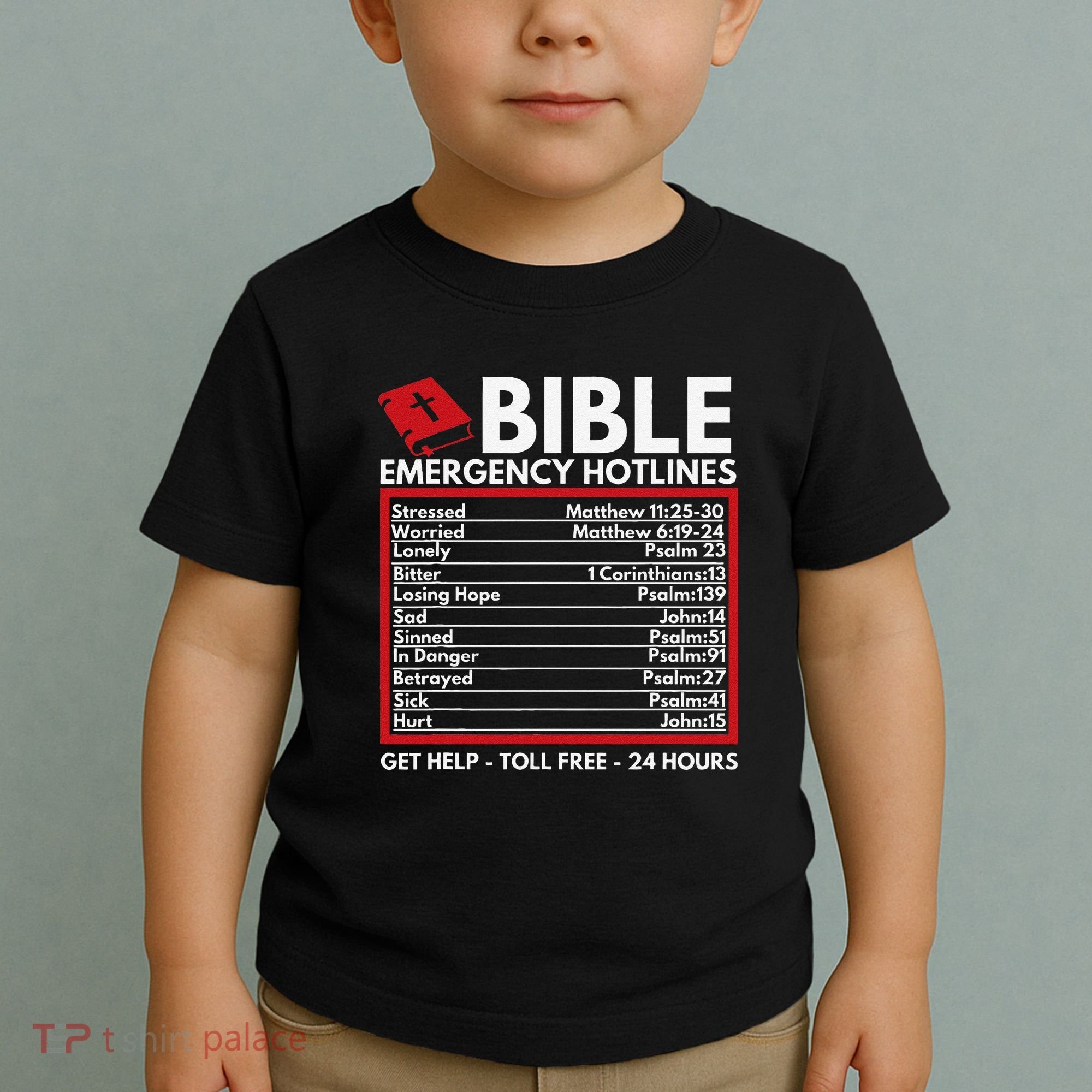 Bible Emergency Numbers Funny Christian Bible & Jesus Toddler T-Shirt
