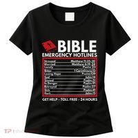 Bible Emergency Numbers Funny Christian Bible & Jesus Women's T-Shirt thumb 0