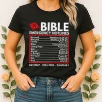 Bible Emergency Numbers Funny Christian Bible & Jesus Women's T-Shirt thumb 2