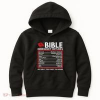 Bible Emergency Numbers Funny Christian Bible & Jesus Kids Hoodie thumb 0