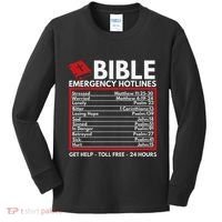 Bible Emergency Numbers Funny Christian Bible & Jesus Kids Long Sleeve Shirt thumb 0