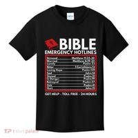 Bible Emergency Numbers Funny Christian Bible & Jesus Kids T-Shirt thumb 0