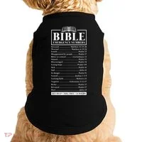 Bible Emergency Numbers Hotline Christian Verses Scriptures Doggie Tank thumb 0