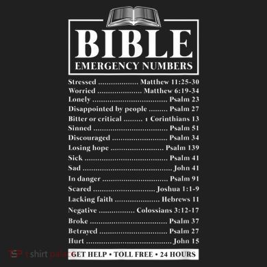 Bible Emergency Numbers Hotline Christian Verses Scriptures 24oz Duet Stainless Steel Tumbler