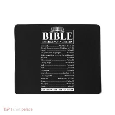 Bible Emergency Numbers Hotline Christian Verses Scriptures Mousepad