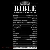 Bible Emergency Numbers Hotline Christian Verses Scriptures Baby Bodysuit thumb 2