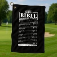 Bible Emergency Numbers Hotline Christian Verses Scriptures Golf Towel thumb 1