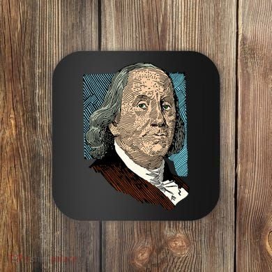 Benjamin Franklin Portrait Coaster