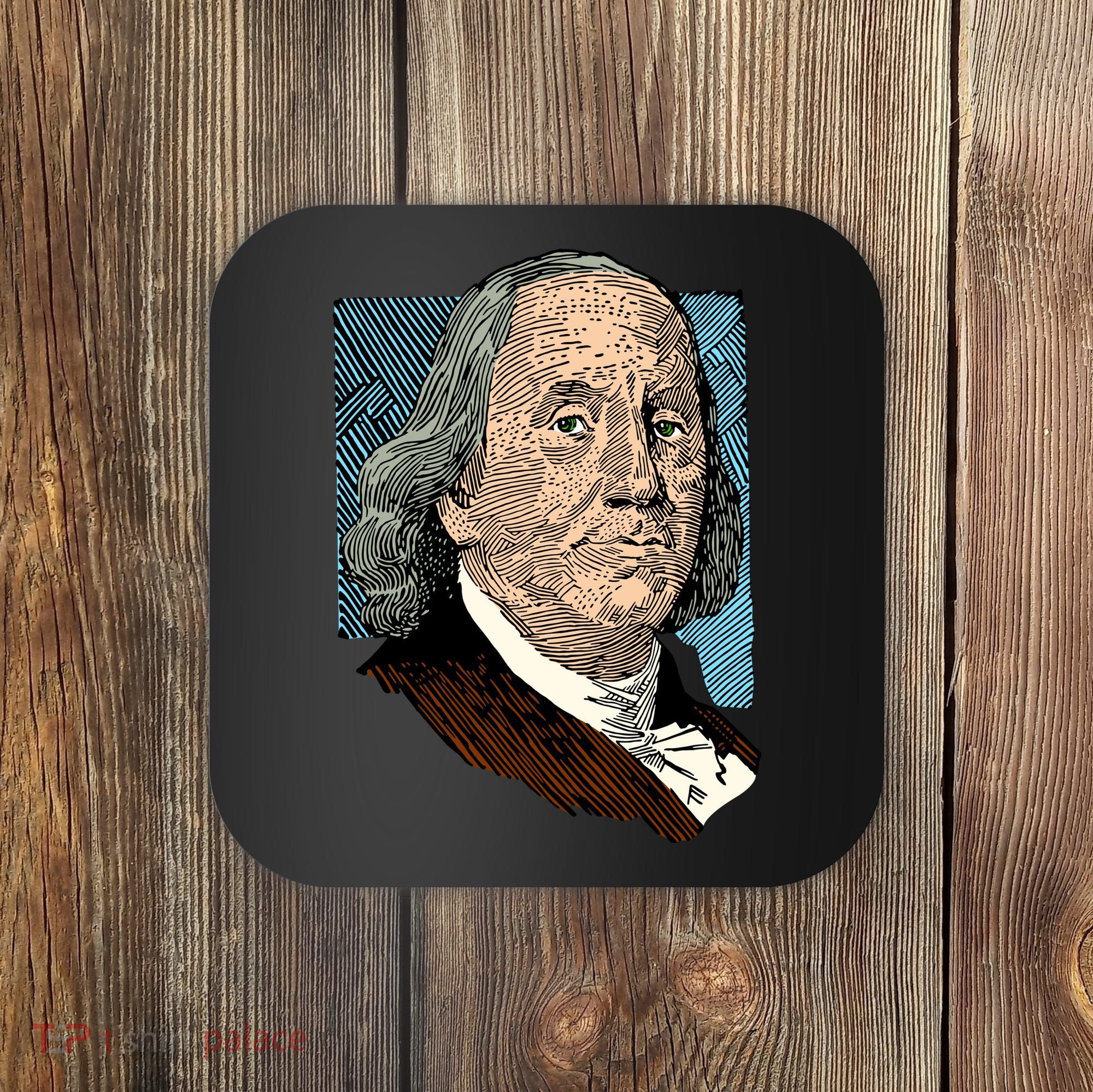 Benjamin Franklin Portrait Coaster
