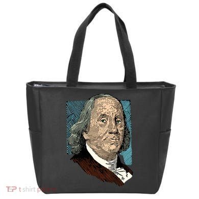 Benjamin Franklin Portrait Tote Bag