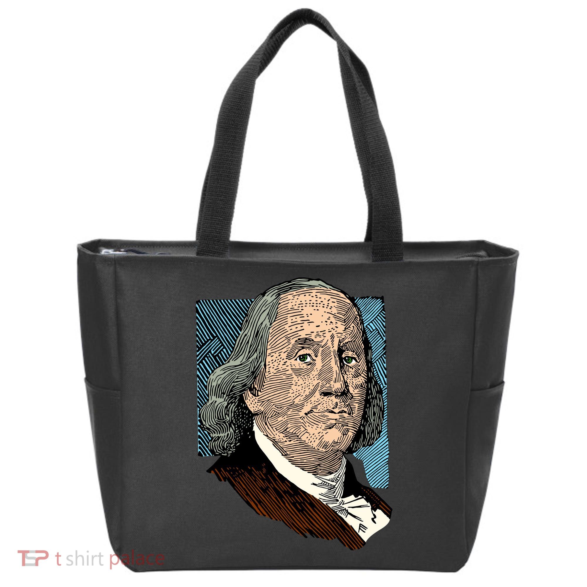 Benjamin Franklin Portrait Tote Bag