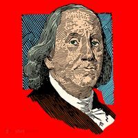 Benjamin Franklin Portrait Santa Hat thumb 1
