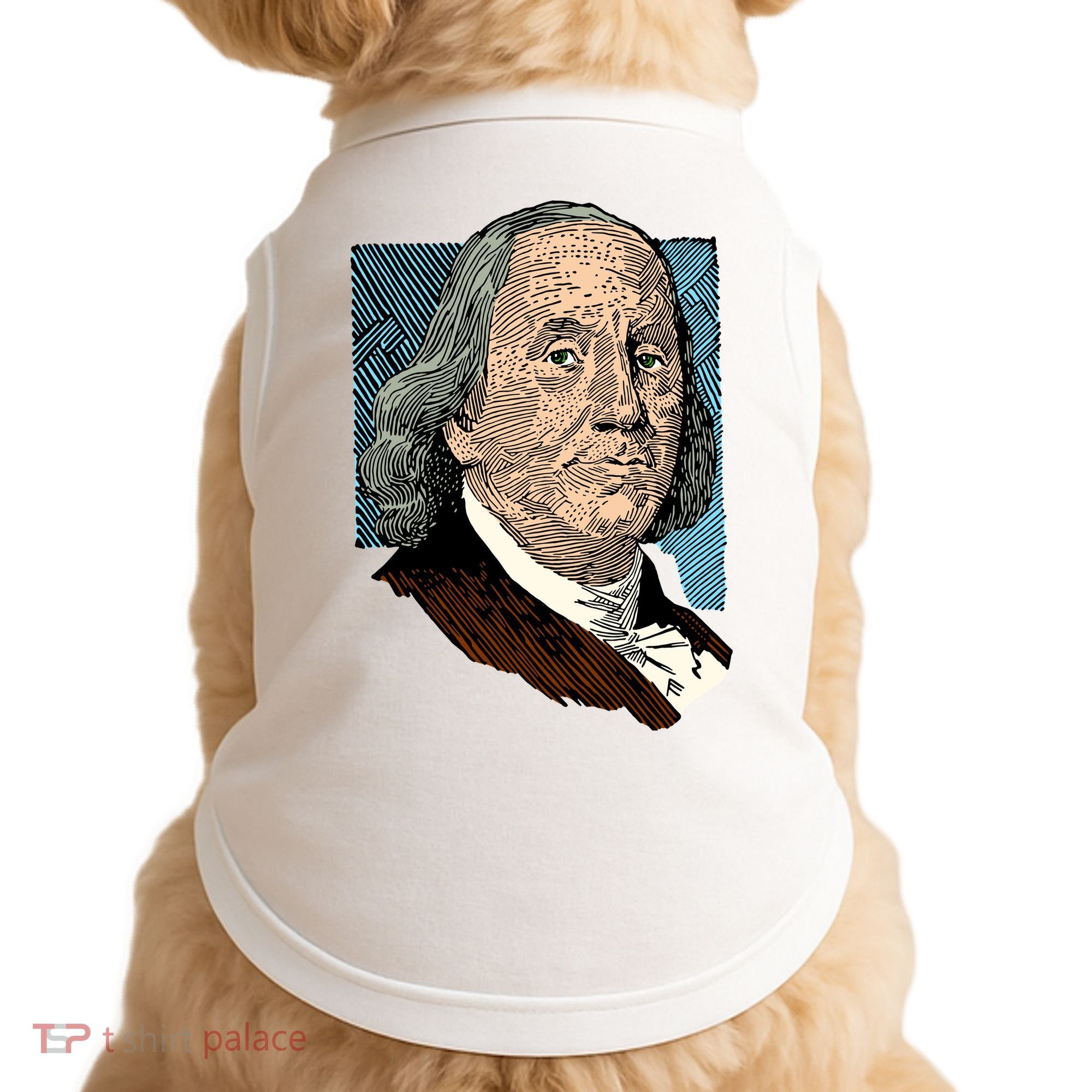Benjamin Franklin Portrait Doggie Tank