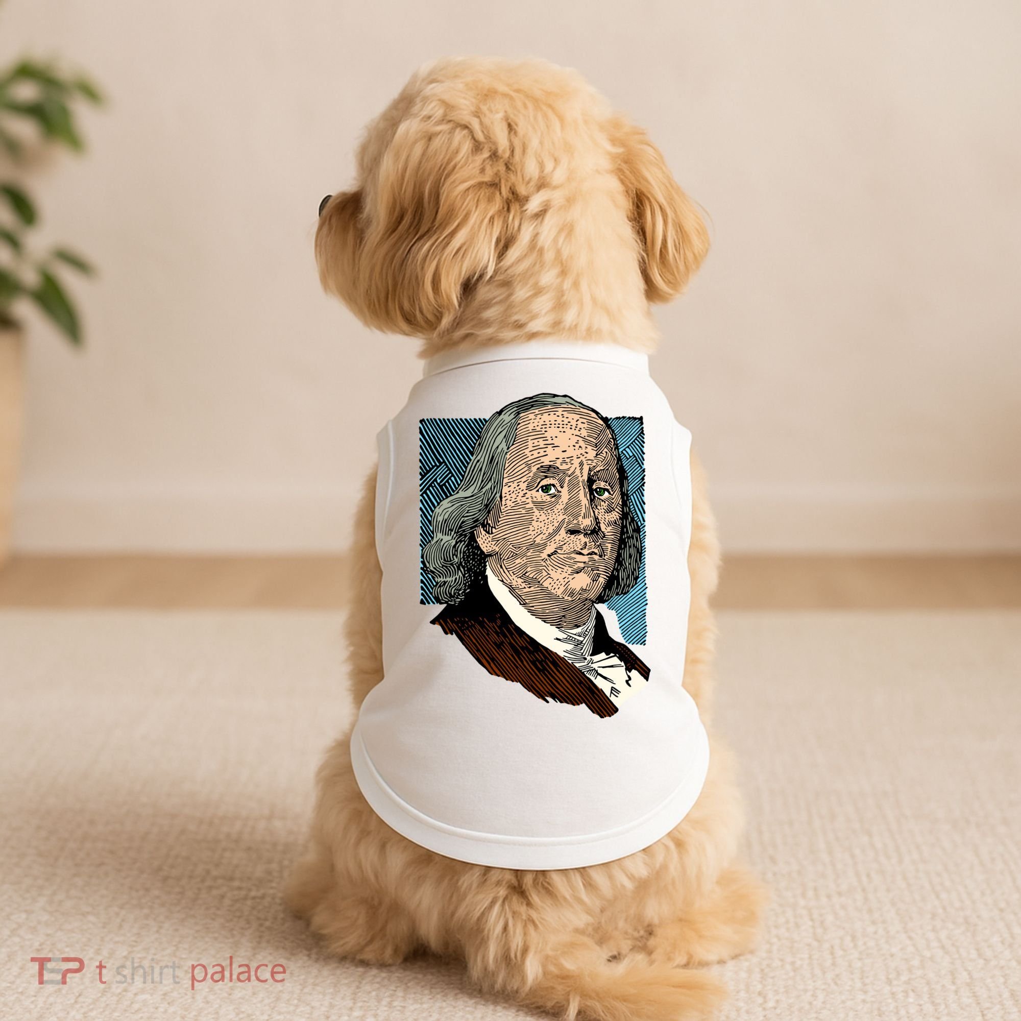 Benjamin Franklin Portrait Doggie Tank