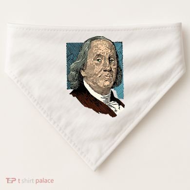 Benjamin Franklin Portrait USA-Made Doggie Bandana