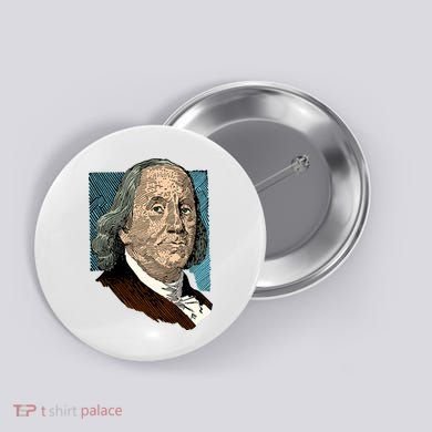 Benjamin Franklin Portrait Button
