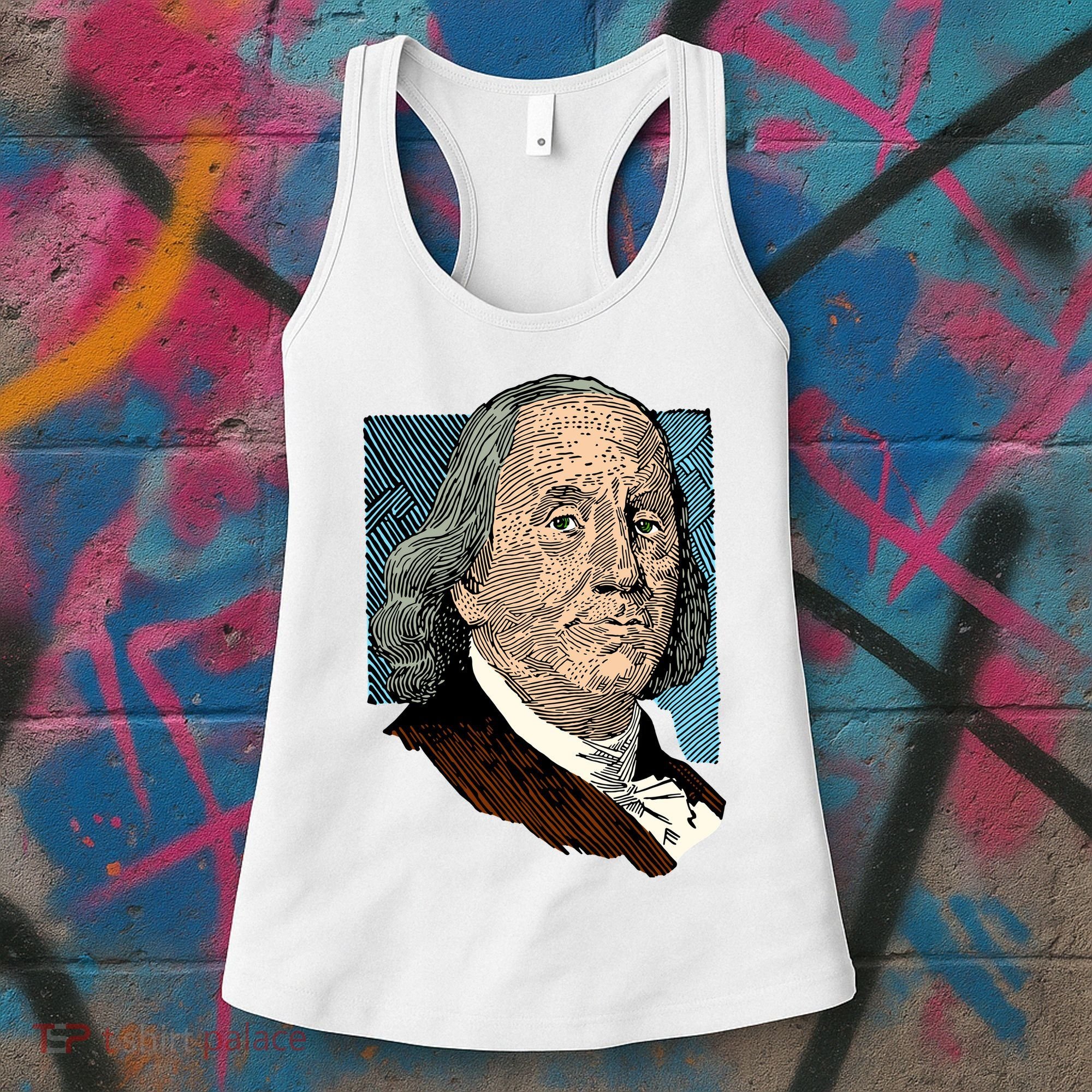 Benjamin Franklin Portrait Women's Tank Top