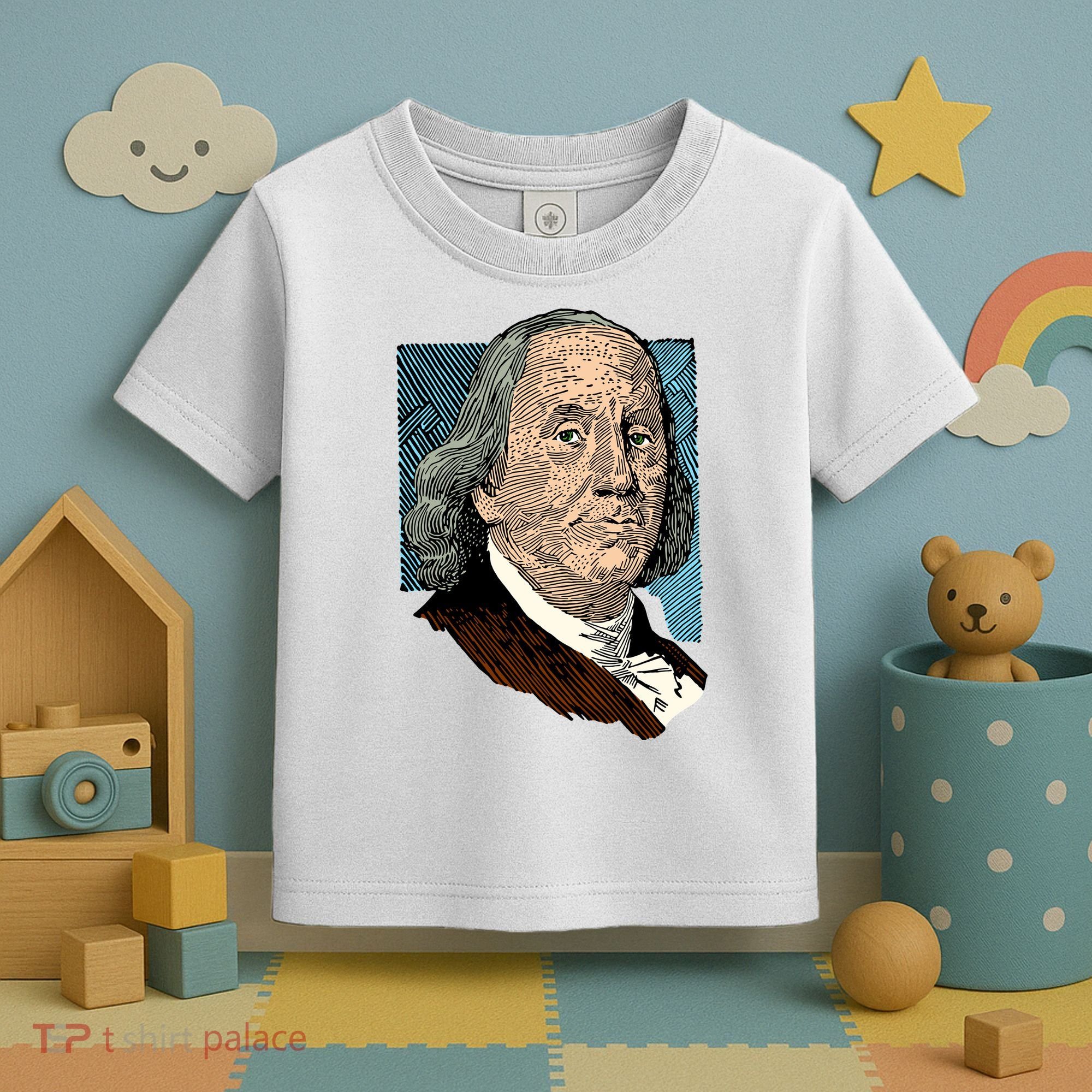 Benjamin Franklin Portrait Toddler T-Shirt