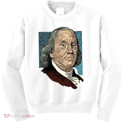 Benjamin Franklin Portrait Kids Sweatshirt