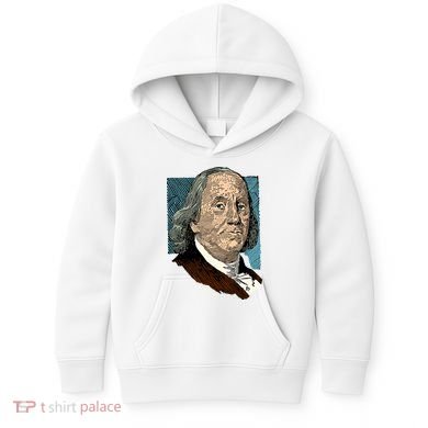 Benjamin Franklin Portrait Kids Hoodie
