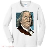 Benjamin Franklin Portrait Kids Long Sleeve Shirt thumb 0