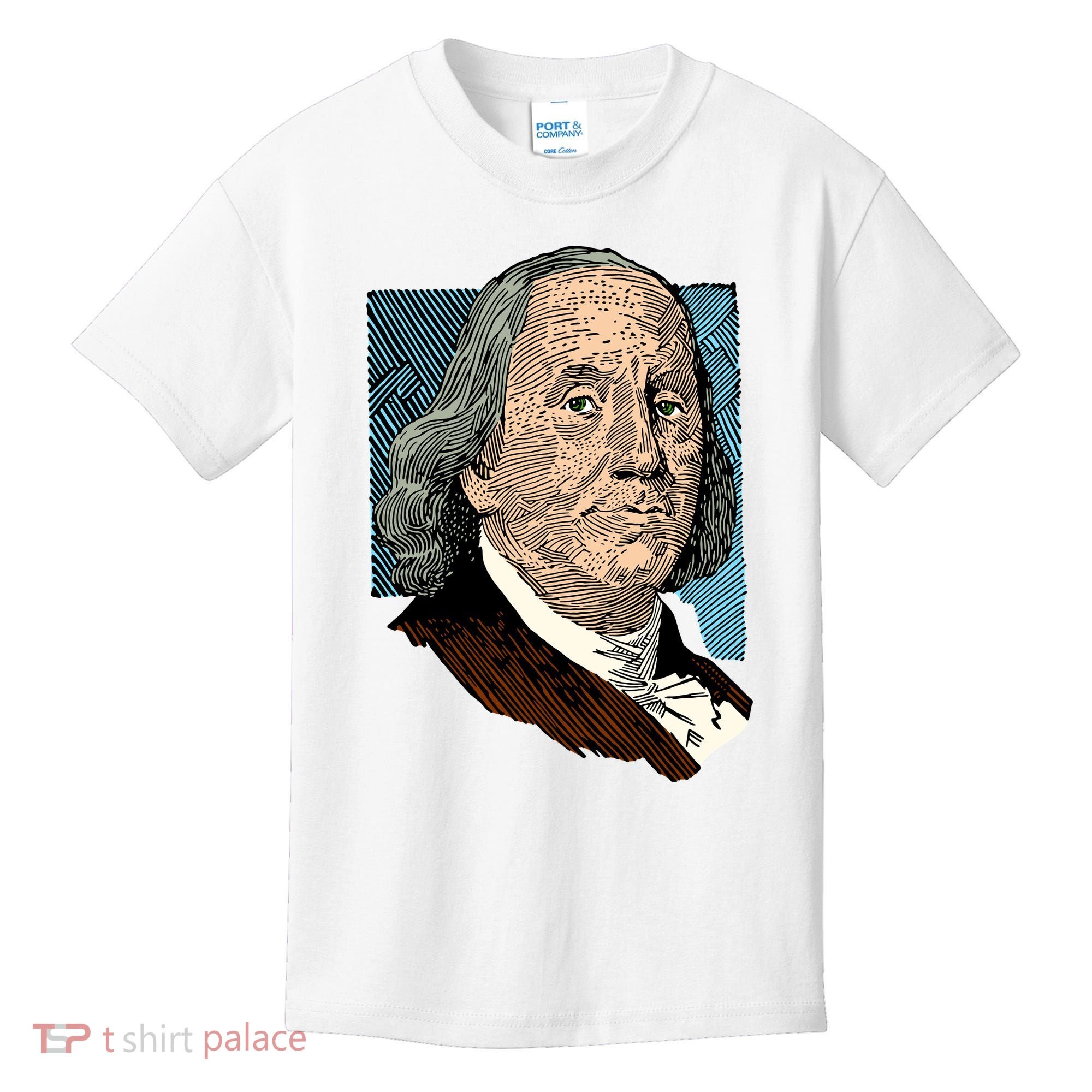 Benjamin Franklin Portrait Kids T-Shirt