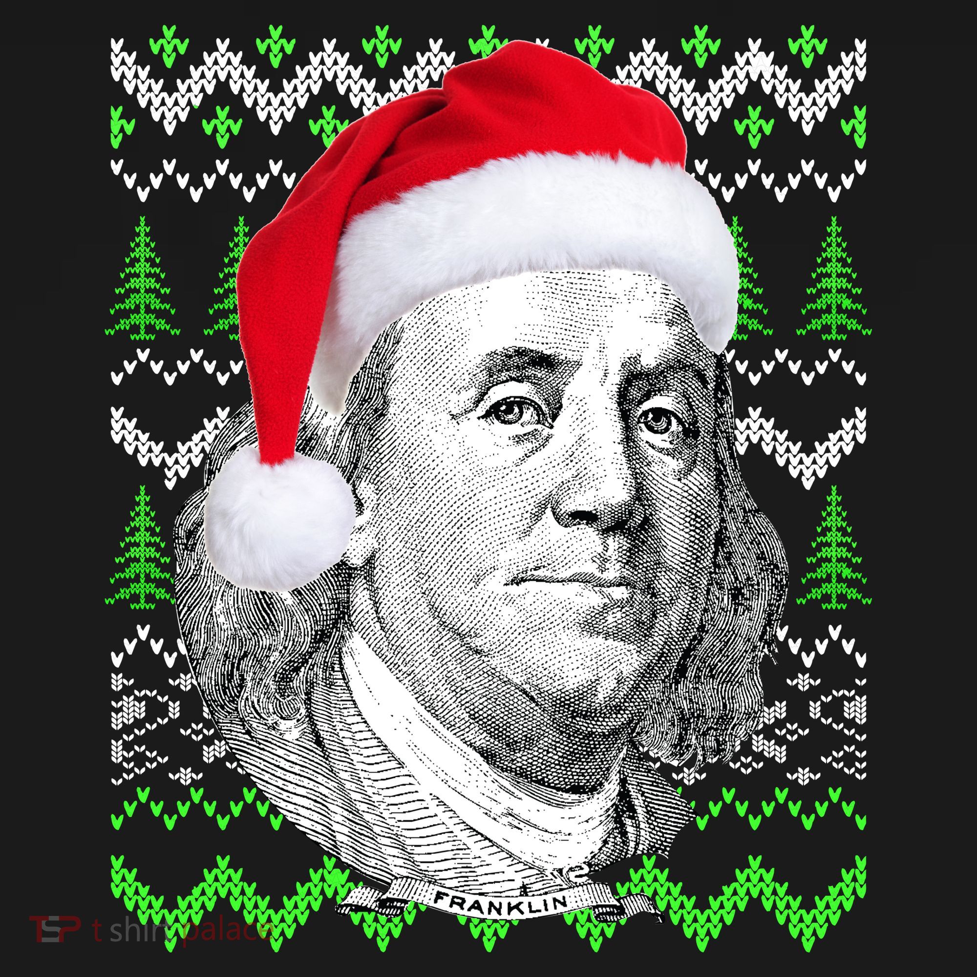 Benjamin Franklin Ugly Christmas Sweater Doggie Tank